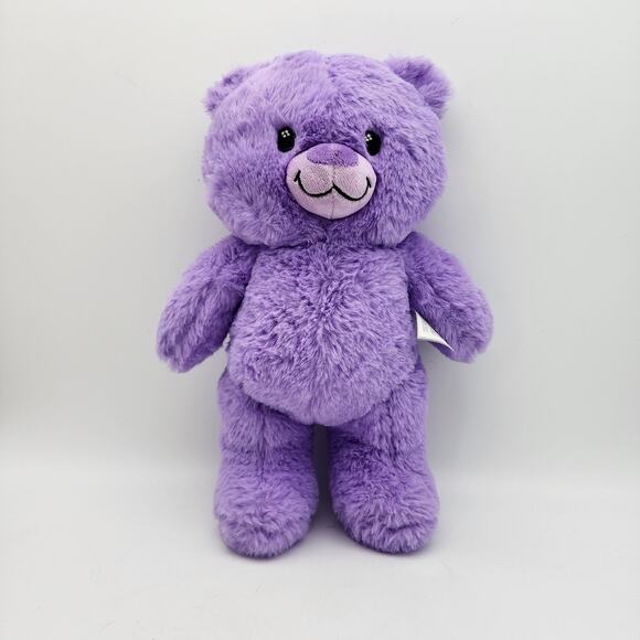 Applause Purple Teddy Bear Plush 12" Sewn Eyes Smiling Stuffed Animal Toy 2023 - Picture 1 of 11